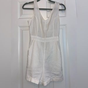 Cream American Eagle Linen Romper